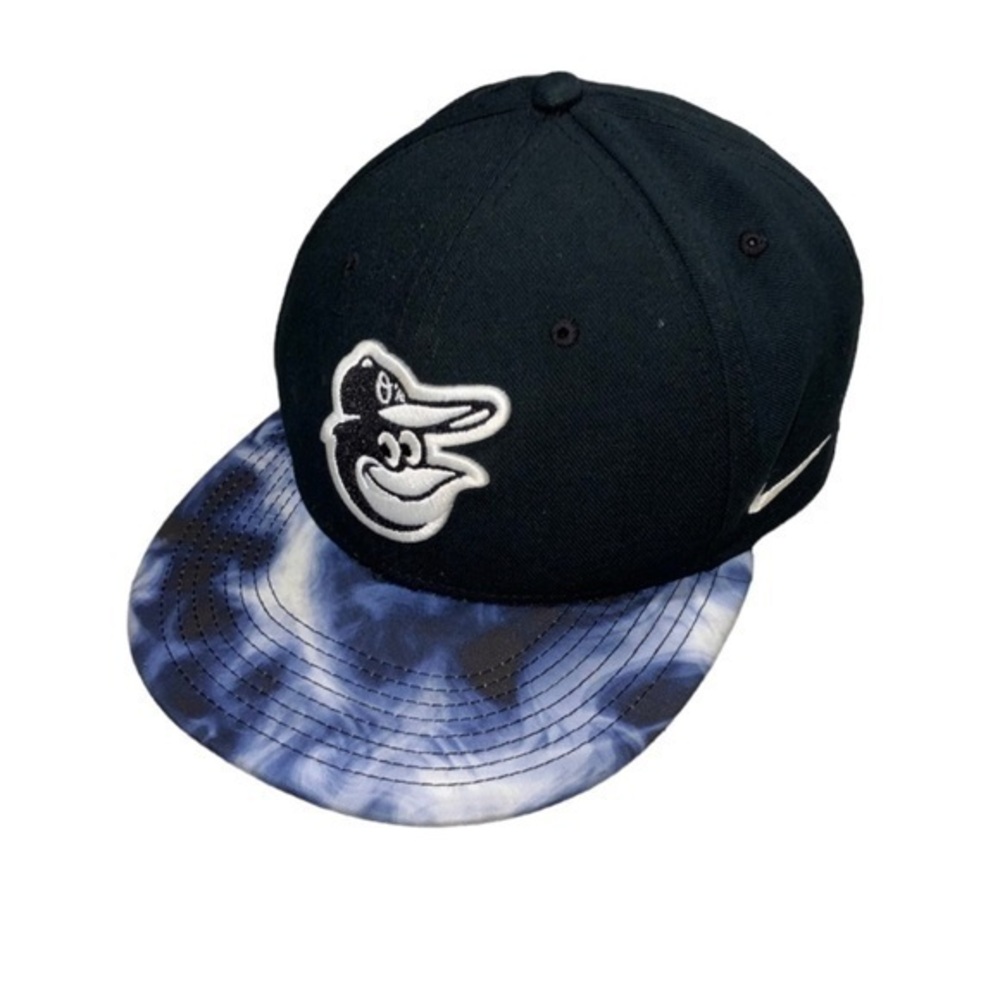 Nike True Baltimore Orioles Black & Blue Flat Tie Dye Bill SnapBack Baseball Hat